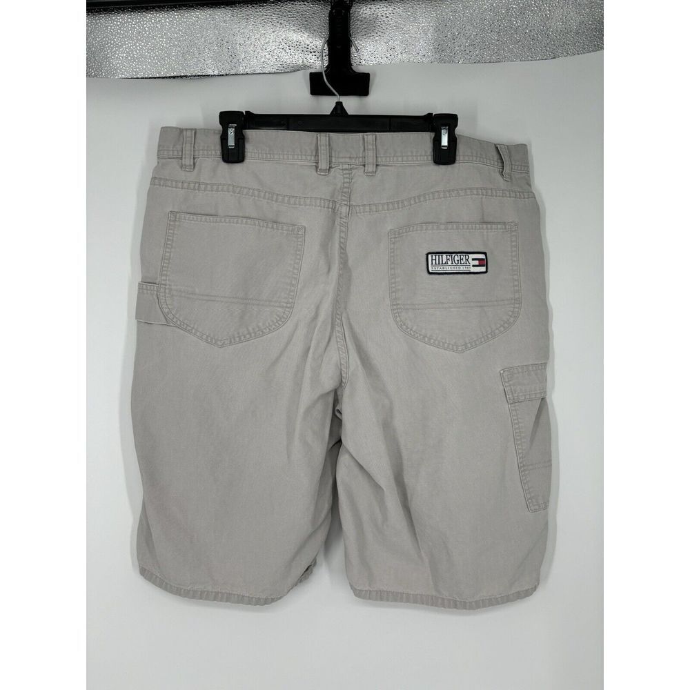 Vintage Y2K Tommy Hilfiger Shorts Size 38 Chino‎ Flag Patch Baggy 11" Inseam